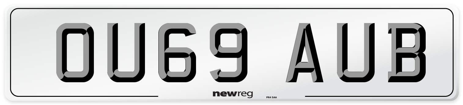 OU69 AUB Number Plate from New Reg
